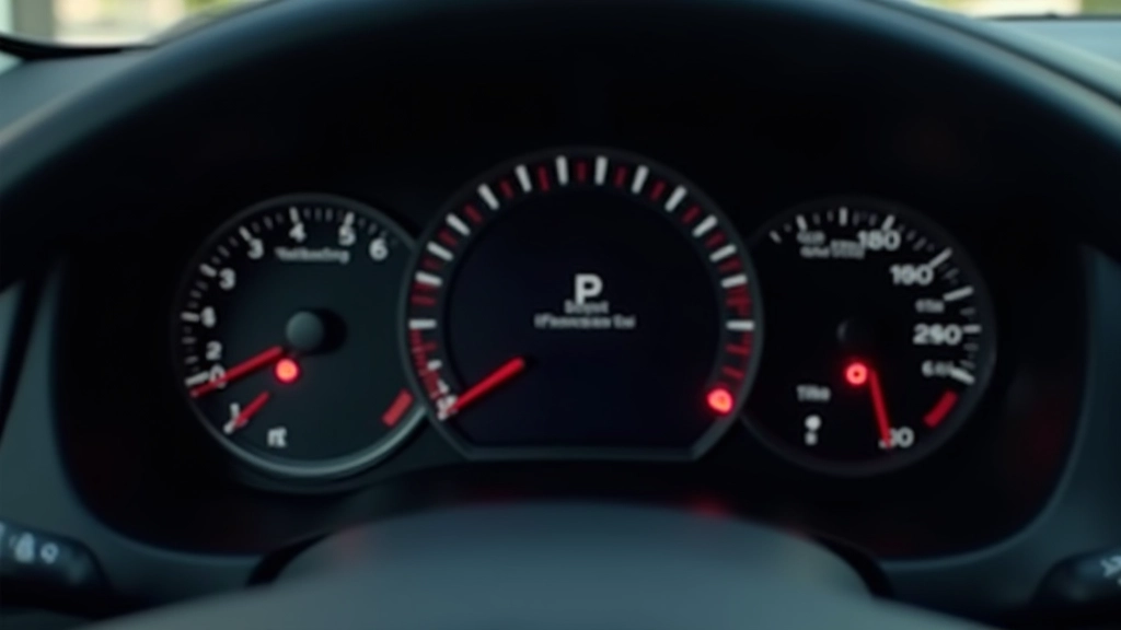 Dettaglio del cruscotto con evidenziati i simboli comuni come batteria, olio, temperatura e pressione pneumatici