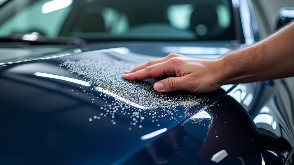 Dettaglio di un'auto pulita con finiture brillanti e vernice protetta da prodotti specifici