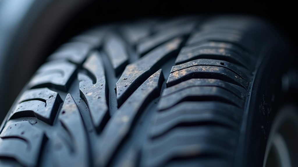 Pneumatico d'auto con usura irregolare causata da pressione scorretta