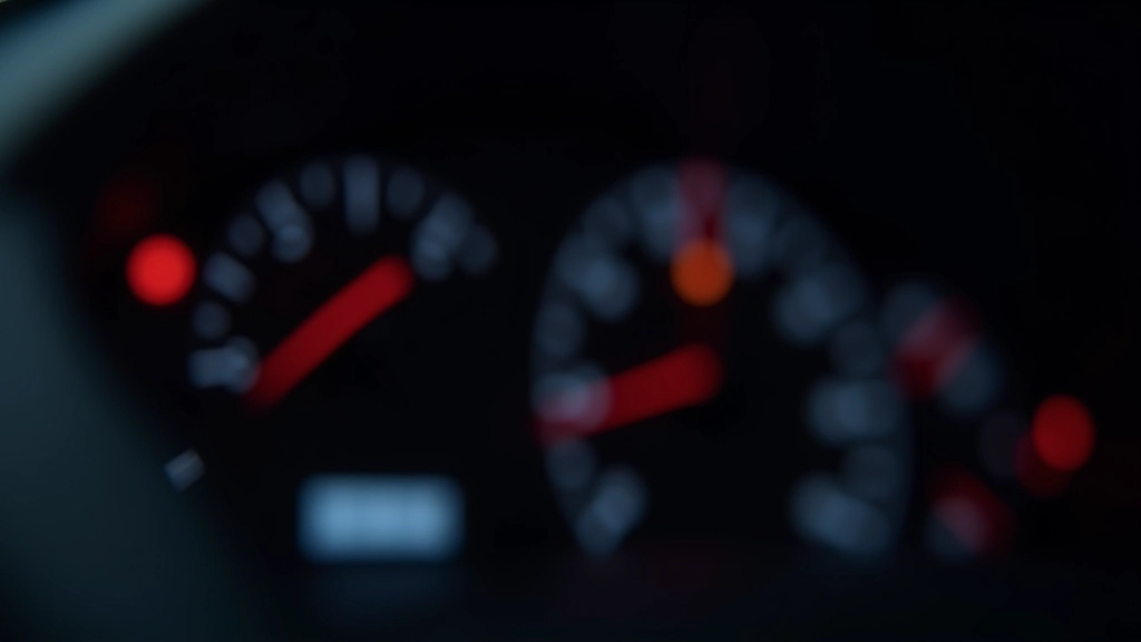 Primo piano di varie spie colorate su un cruscotto moderno, con illuminazione chiara e ben visibile