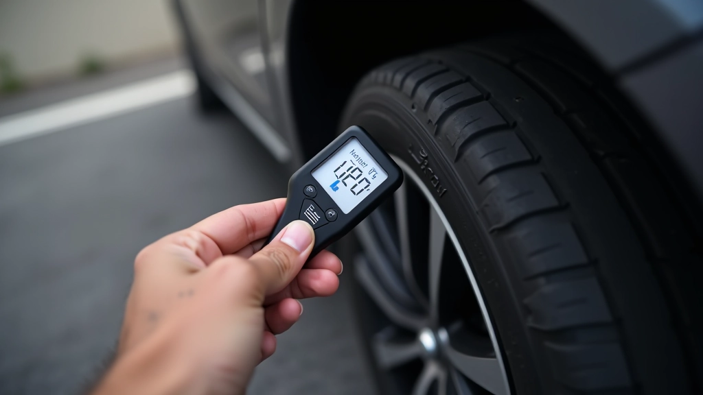 Manometro digitale per misurare la pressione degli pneumatici con display luminoso