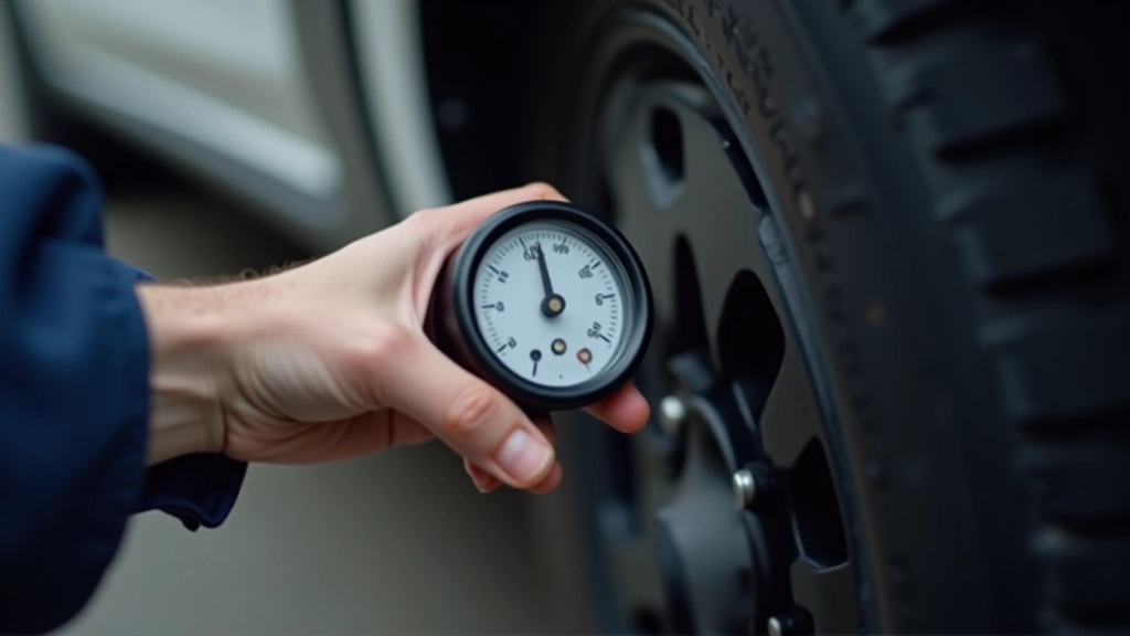 Misura della pressione degli pneumatici con manometro