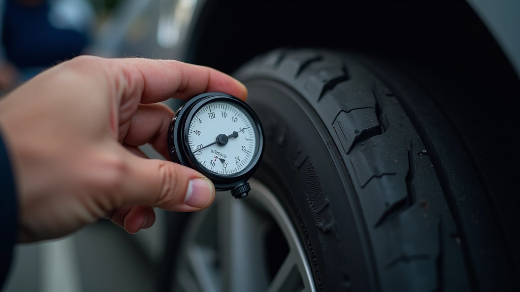 Misurazione della profondità del battistrada con apposito strumento